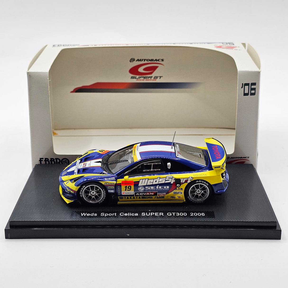 EBBRO Toyota Celica #19 WedsSport Racing Project Bandoh Super GT GT300 2006 1/43 Scale