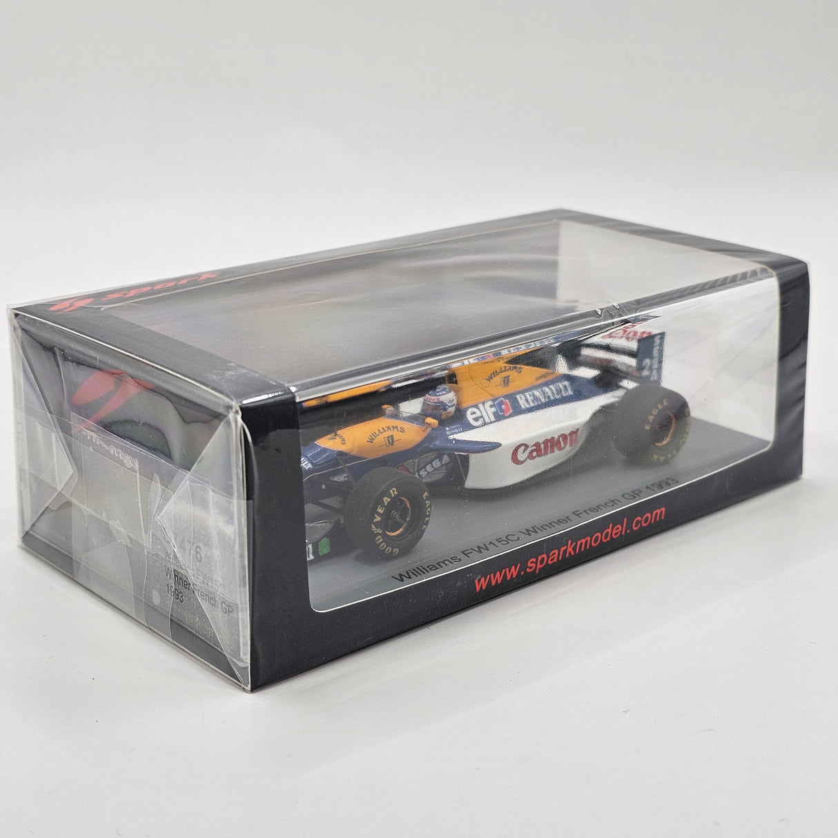 Spark Williams FW15C #2 Alain Prost Winner French F1 Grand Prix 1993 1/43 Scale