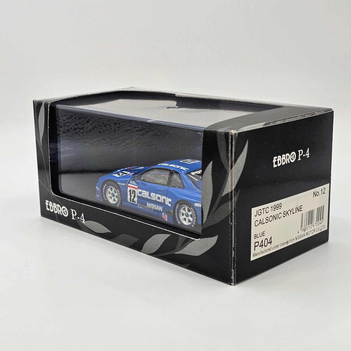 EBBRO P-4 Nissan Skyline R34 GT-R GT500 #12 Calsonic JGTC 1999 1/43 Scale