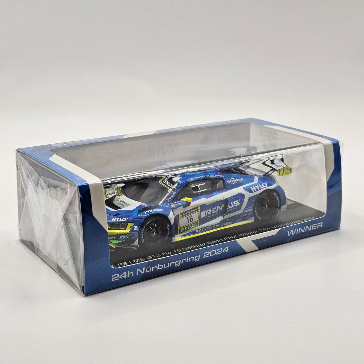 Spark Audi R8 LMS GT3 #16 Scherer Sport PHX Winner 24Hrs Spa 2024 1/43 Scale