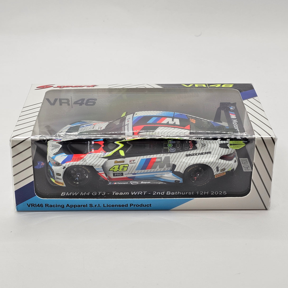Spark BMW M4 GT3 #46 Team WRT 12Hrs Bathurst 2025 2nd 1/43 Scale AS081