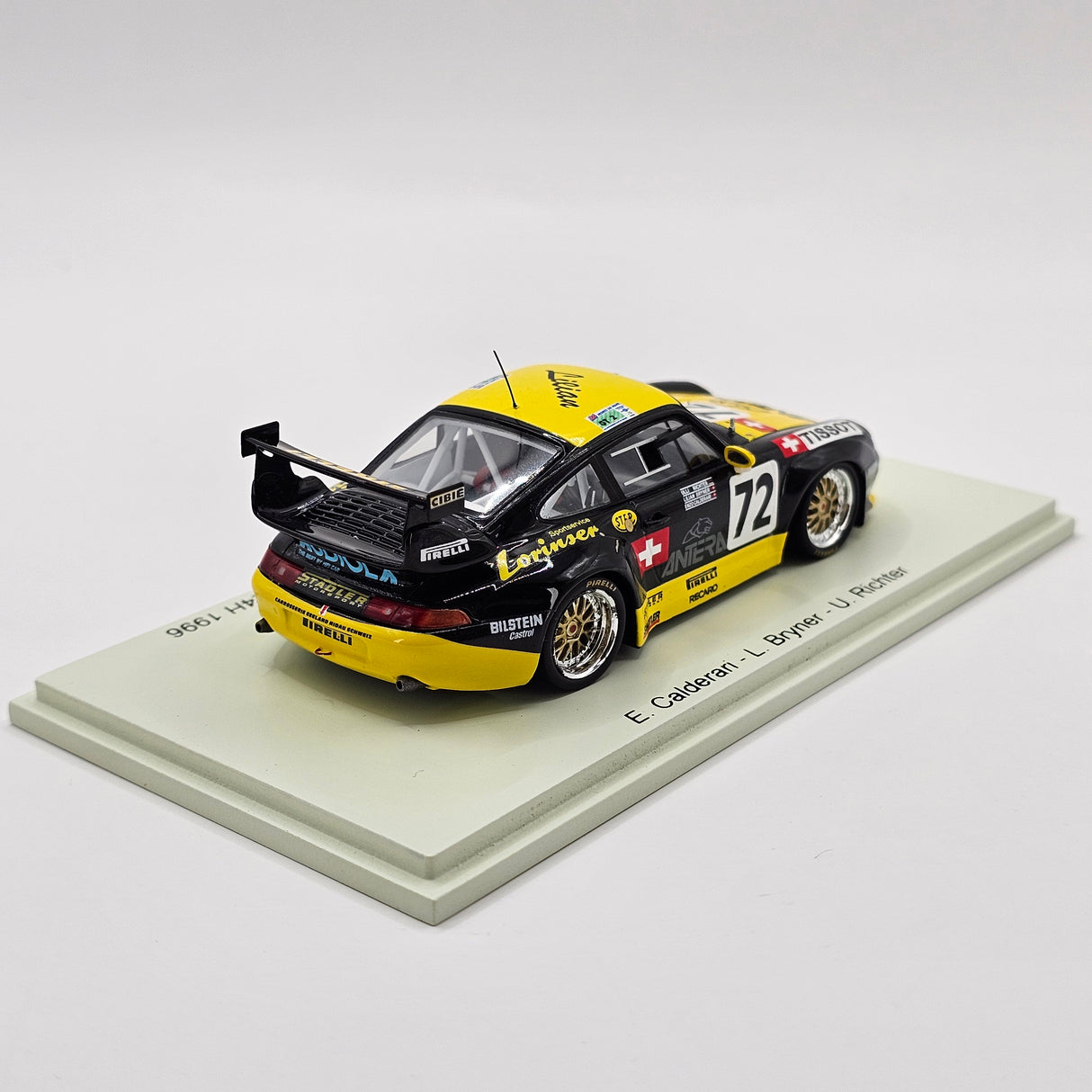 Spark Porsche 911 GT2 #72 Stadler Motorsport 24Hrs Le Mans 1996 1/43 Scale S5523