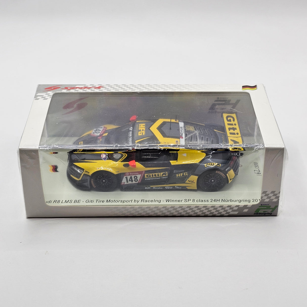 Spark Audi R8 LMS BE #148 Giti Tire Motorsport Winner SP8 24Hrs Nurburgring 2019 1/43 Scale
