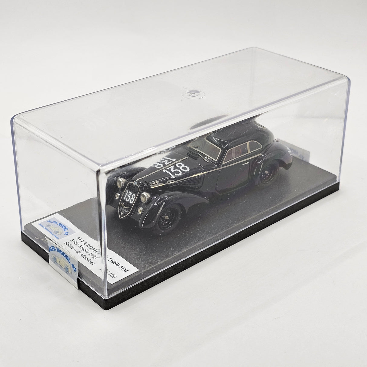 ALFAMODEL Alfa Romeo 6C 2300B MM #138 Salice / Mendoza Mille Miglia 1938 1/43 Scale