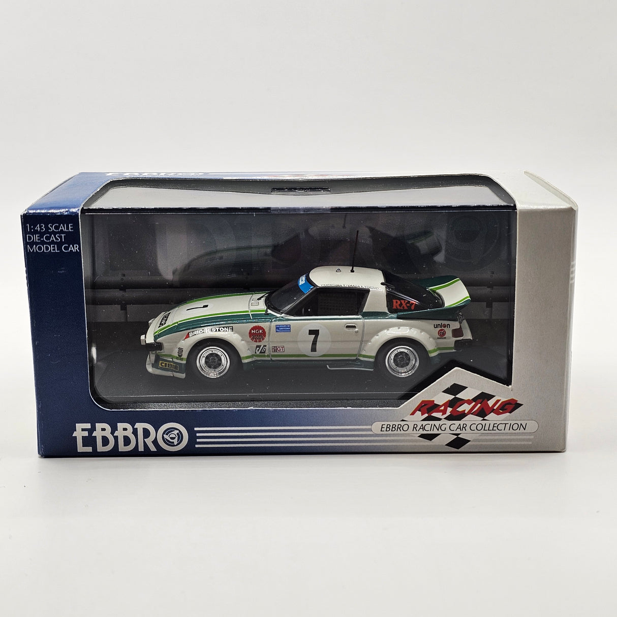 EBBRO Mazda RX-7 Savanna #7 Mazda Technical Daytona 24Hrs 1979 GTU Class Winner 1/43 Scale