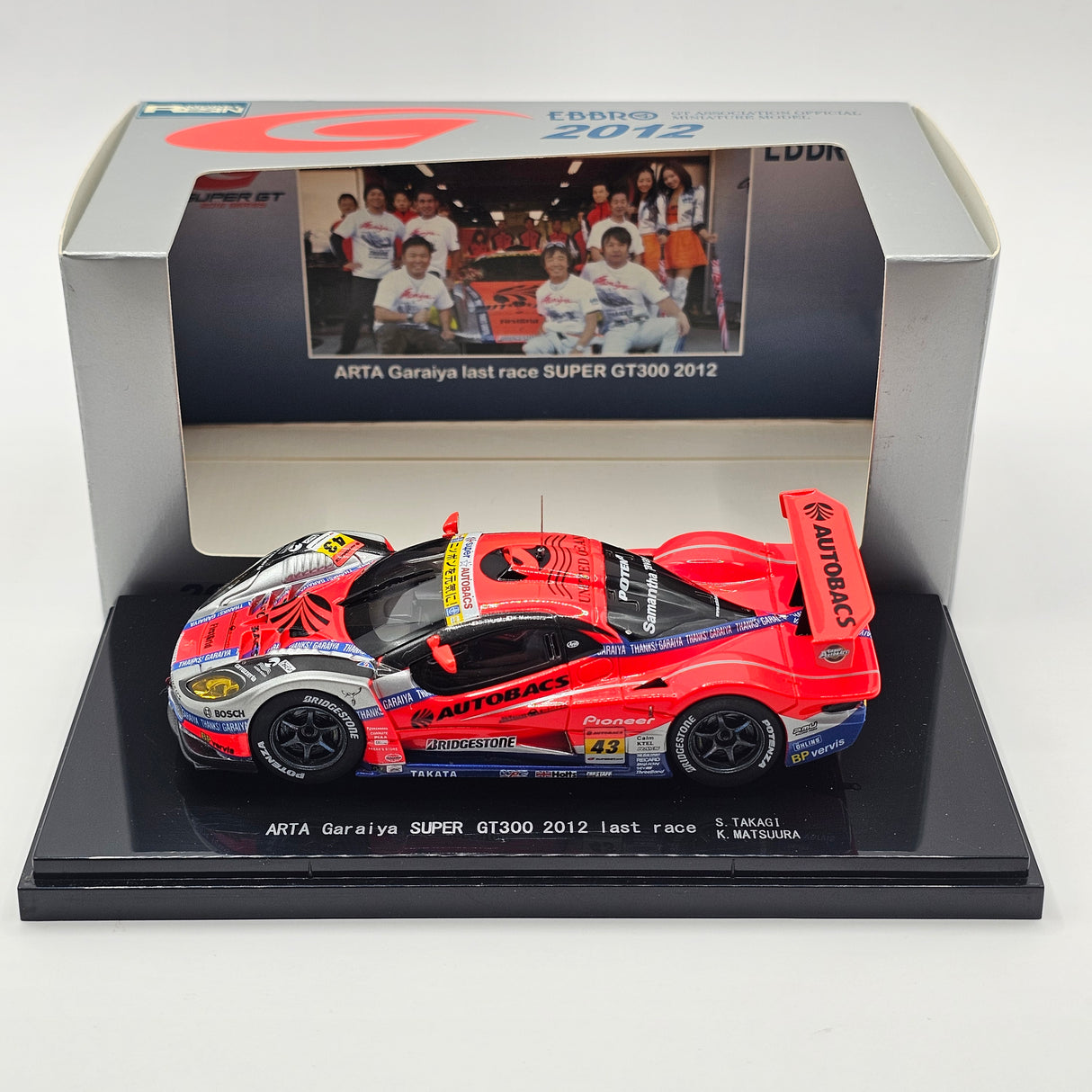 EBBRO Arta Garaiya #43 Arta Super GT GT300 2012 Last Race 1/43 Scale
