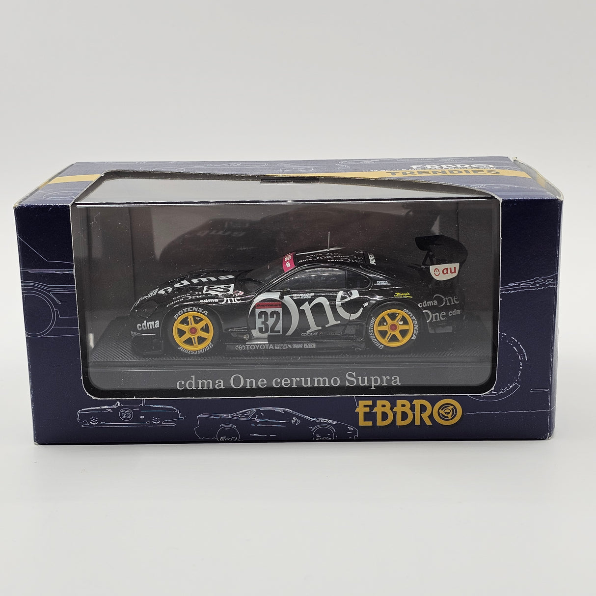 EBBRO Toyota Supra #32 cdma One Toyota Team Cerumo JGTC GT500 2000 1/43 Scale
