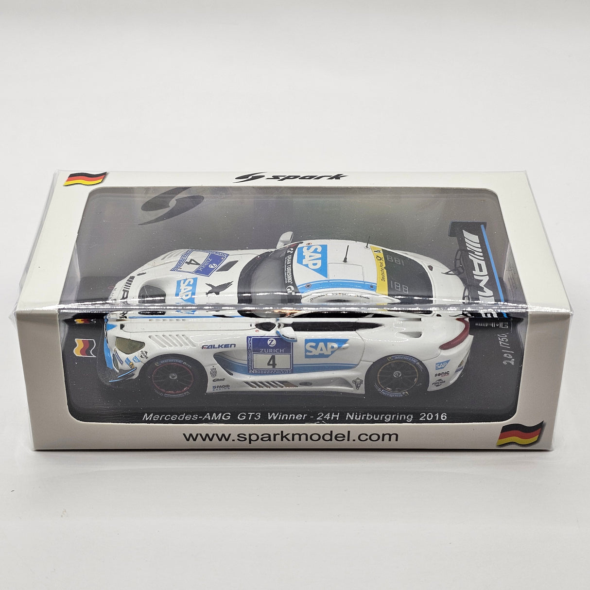 Spark Mercedes-AMG GT3 #4 Black Falcon 24Hrs Nurburgring 2016 Winner 1/43 Scale