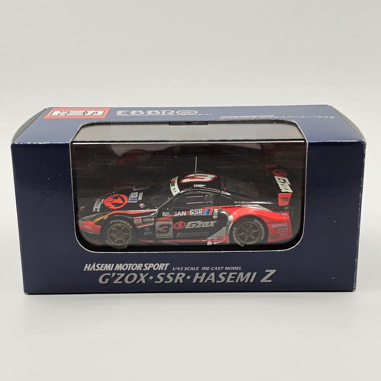 EBBRO Tomica Nissan Z #3 G'Zox Hasemi Motorsport JGTC GT500 2004 1/43 Scale