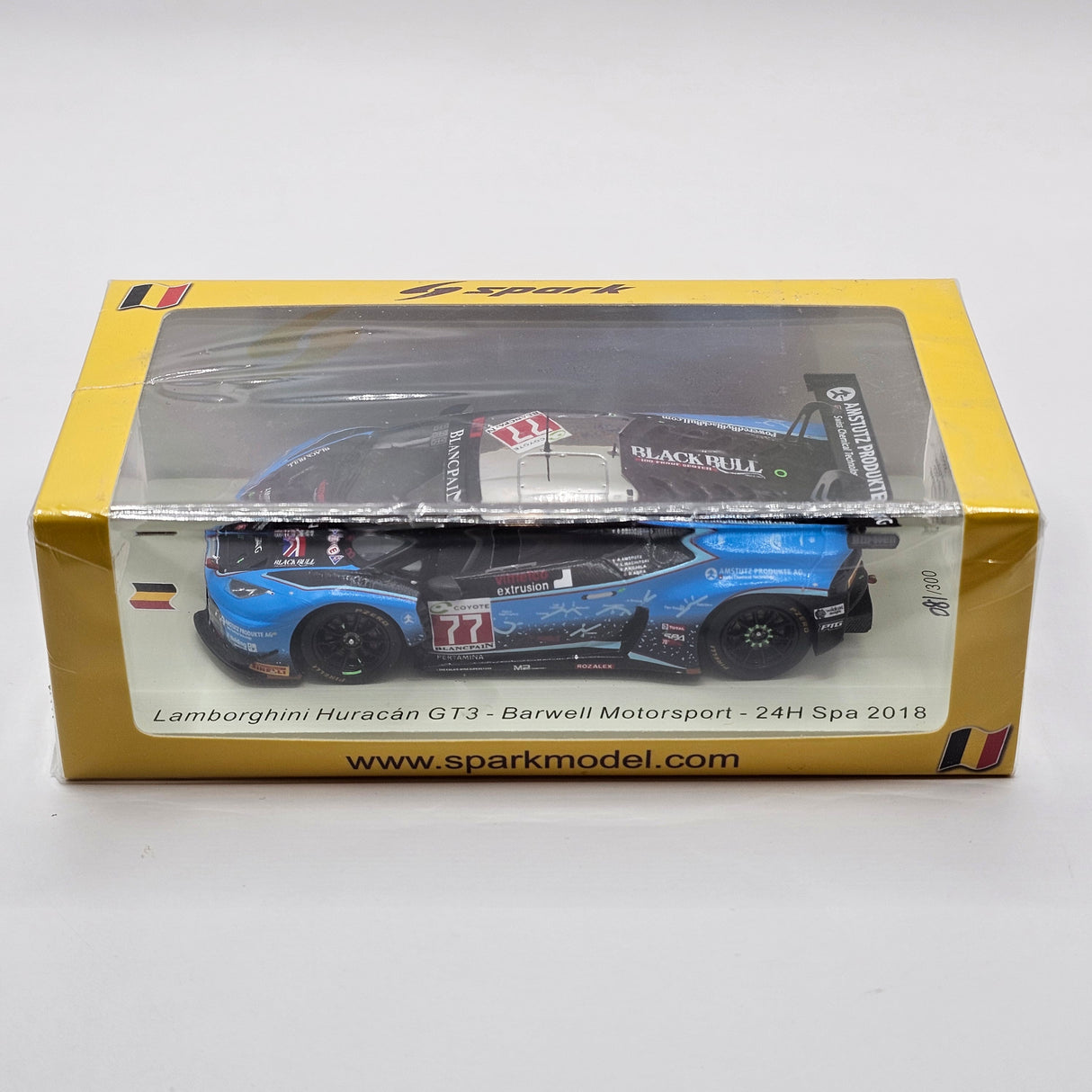 Spark Lamborghini Huracán GT3 #77 Barwell Motorsport 24Hrs Spa AM Winner 2018 1/43 Scale