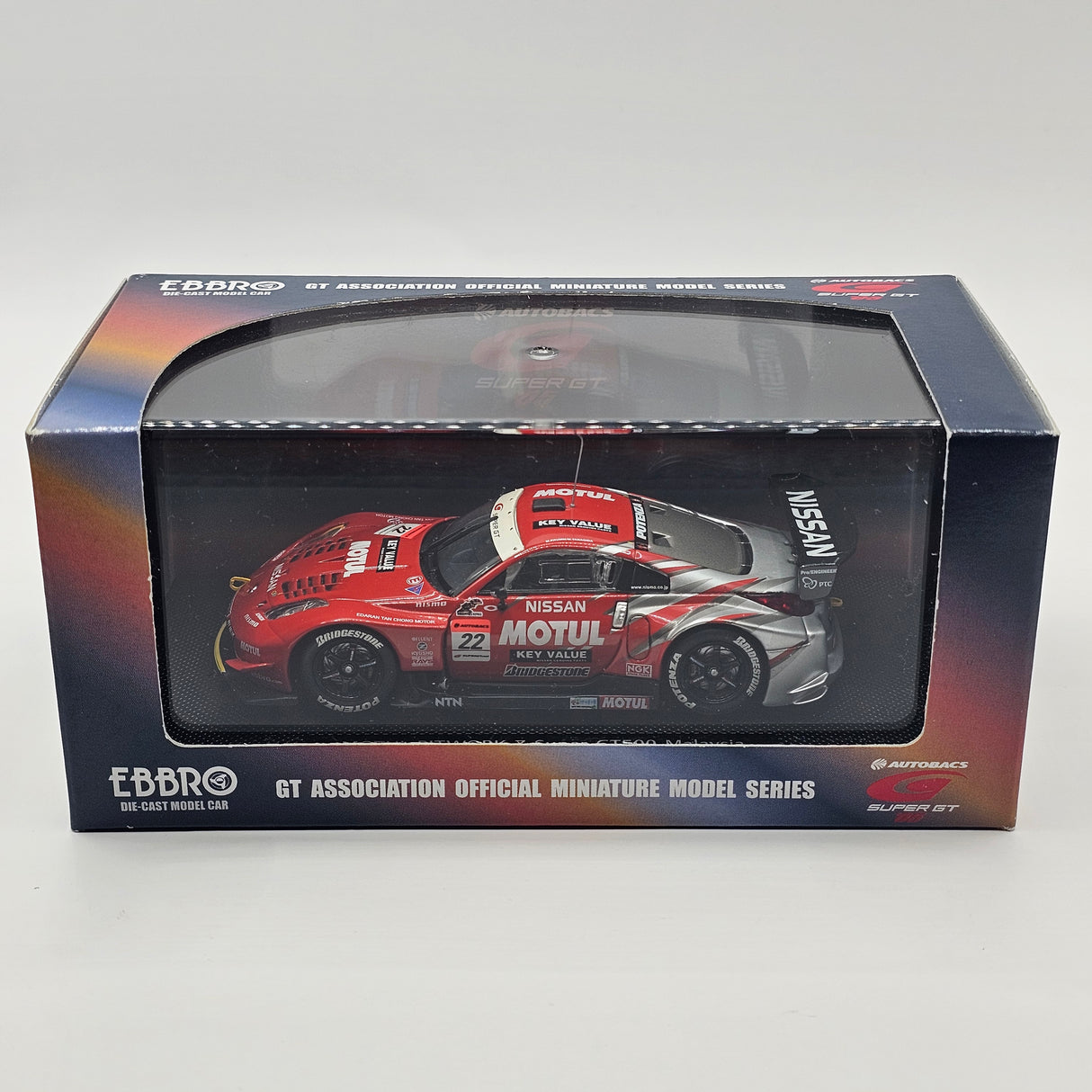EBBRO Nissan Z #22 Motul Pitwork Super GT GT500 2005 Malaysia 1/43 Scale