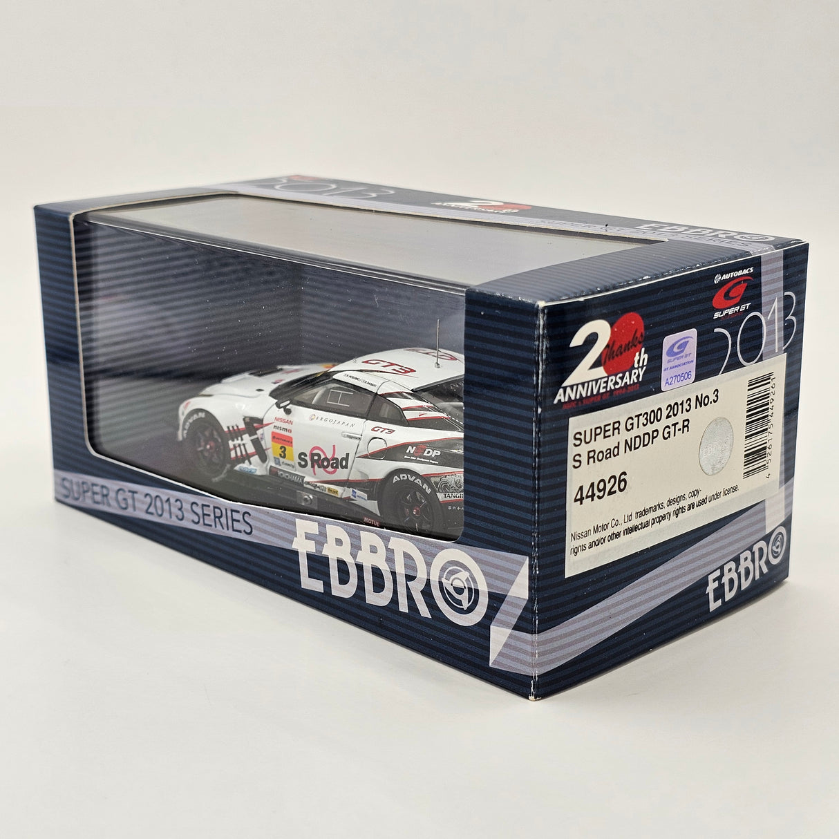 EBBRO Nissan GT-R GT3 GT300 #3 S-Road NDDP Racing Super GT 2013 1/43 Scale