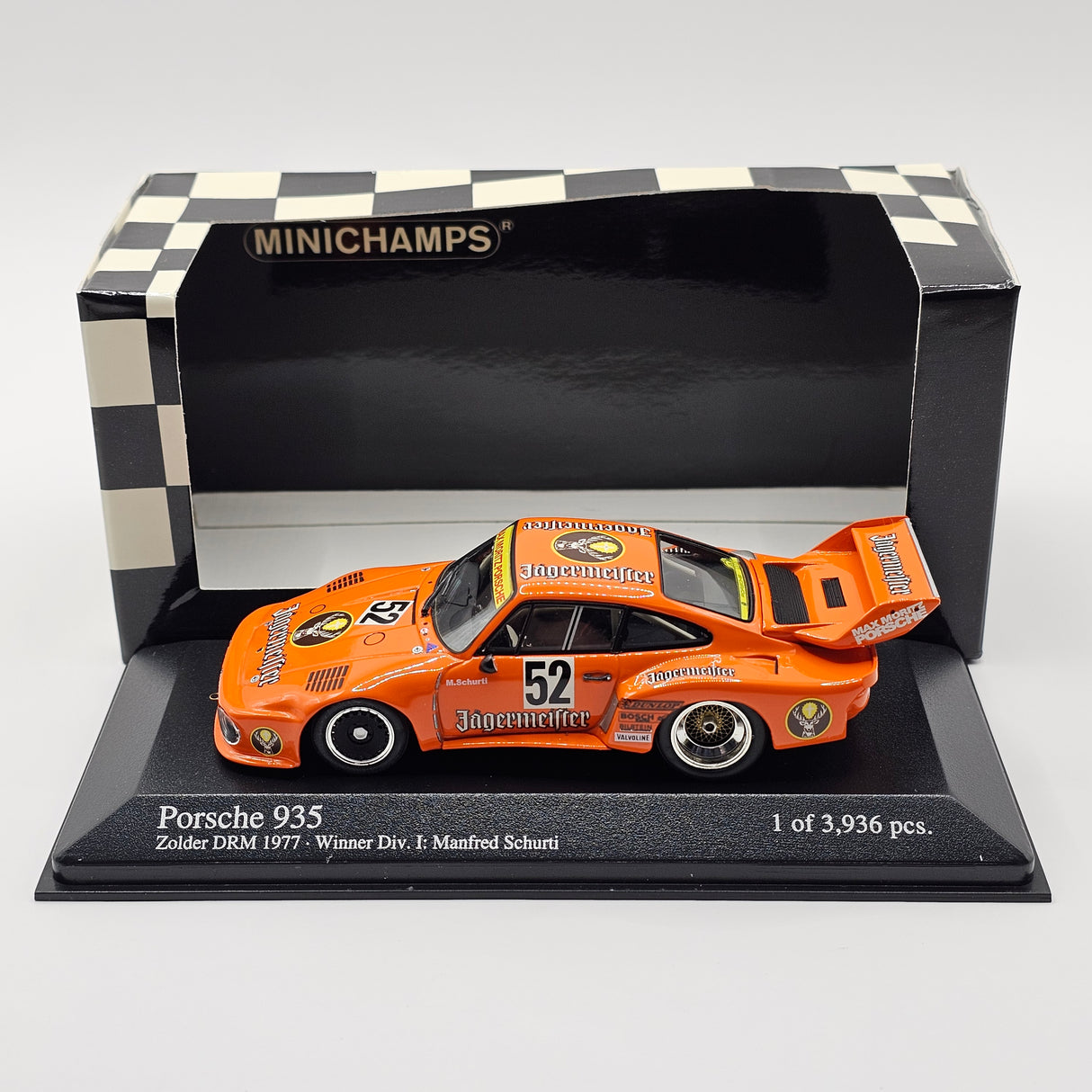 Minichamps Porsche 935 #52 Zolder DRM M. Schurti 1977 Winner 1/43 Scale