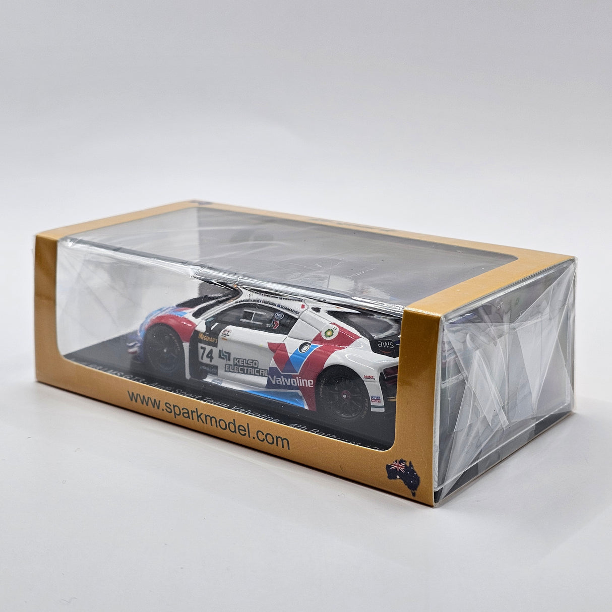 Spark Audi R8 LMS GT3 #74 Audi Sport Team Valvoline 12Hrs Bathurst 2022 1/43 Scale