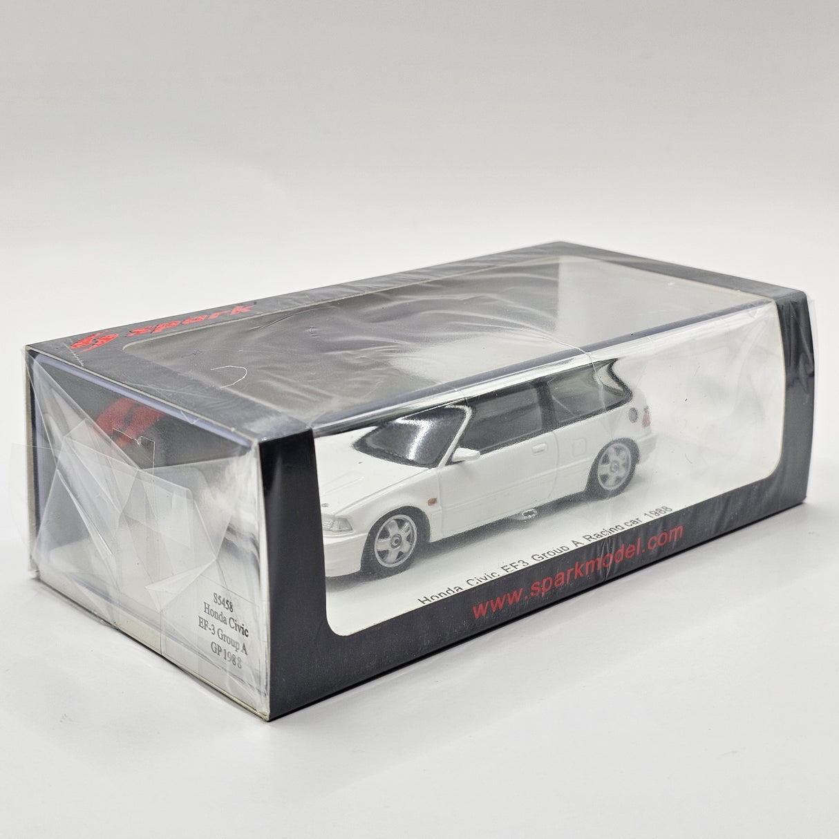 Spark Honda Civic EF3 Group A Racing Car 1988 White 1/43 Scale S5458
