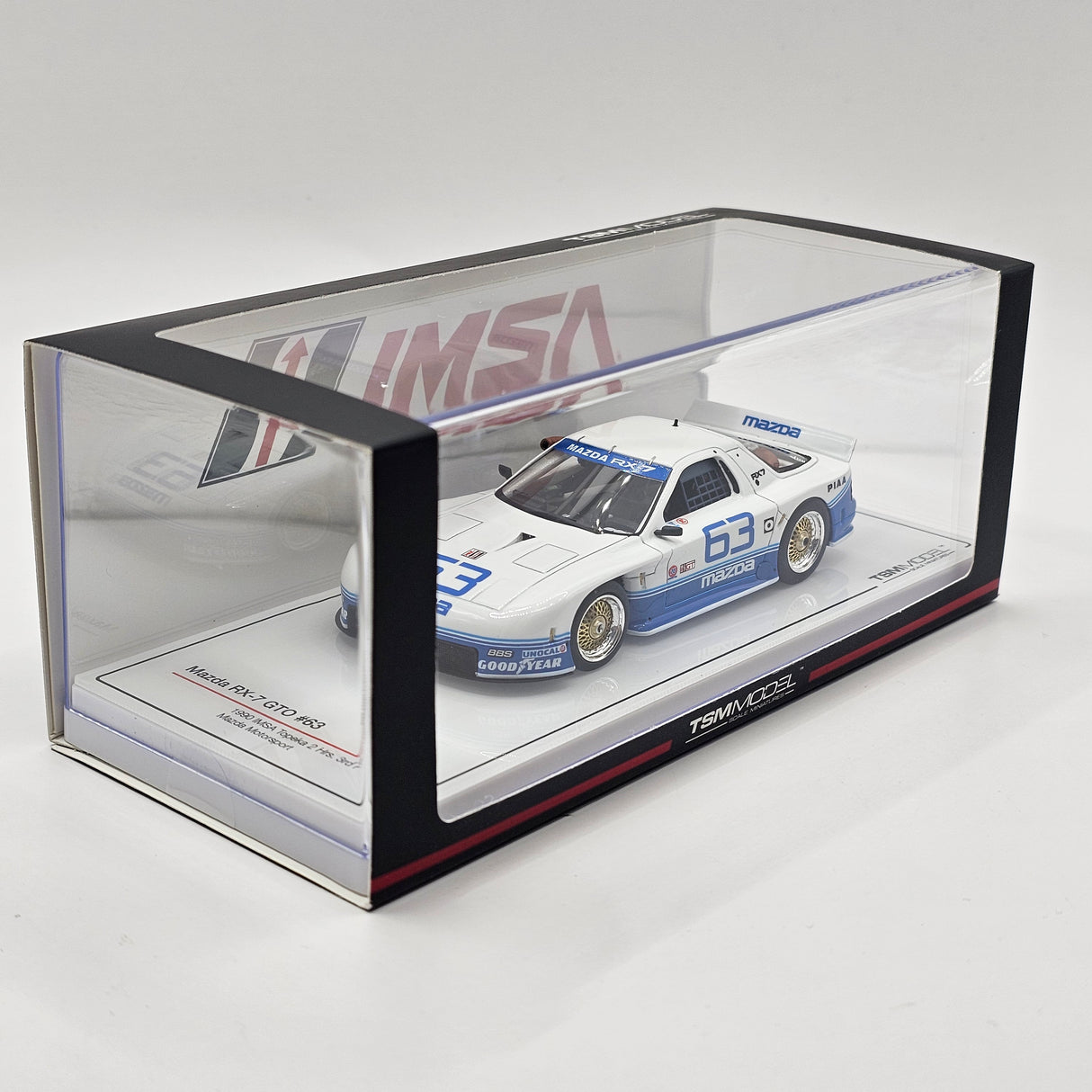 Truescale TSM Mazda RX-7 GTO #63 Mazda Motorsport 1990 IMSA Topeka 2Hrs 1/43 Scale