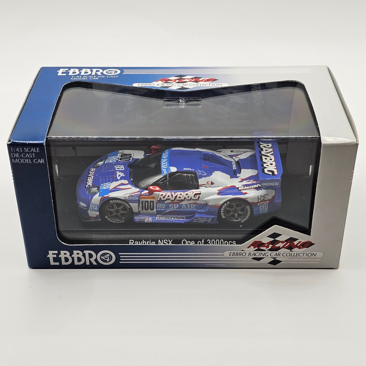EBBRO Honda NSX #100 Raybrig Team Kunimitsu JGTC GT500 2002 1/43 Scale