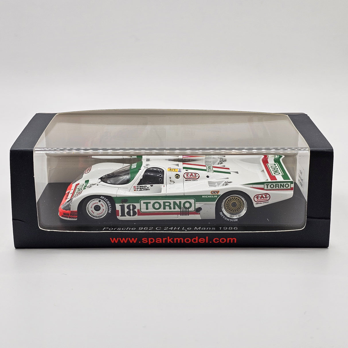 Spark Porsche 962C #18 Brun Motorsport 24Hrs Le Mans 1986 1/43 Scale S9871
