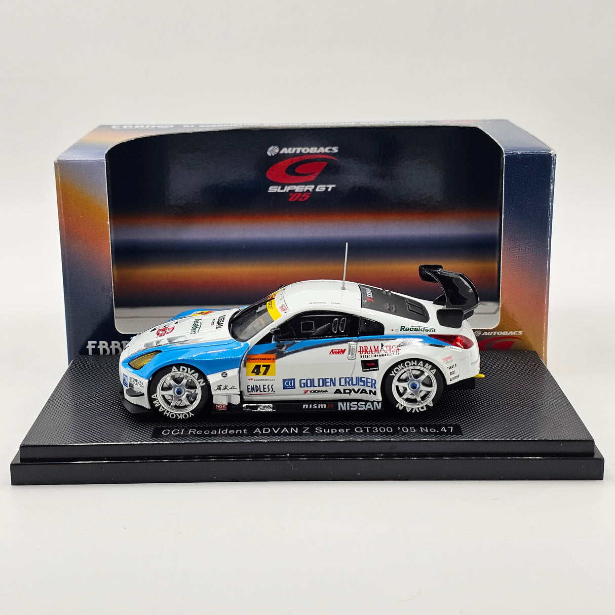 EBBRO Nissan Fairlady Z #47 Advan Team MOLA Super GT GT300 2005 1/43 Scale