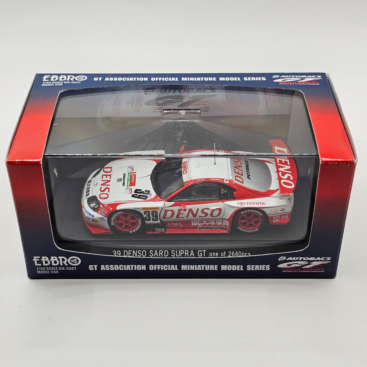 EBBRO Toyota Supra #39 Denso Toyota Team SARD JGTC GT500 2004 1/43 Scale