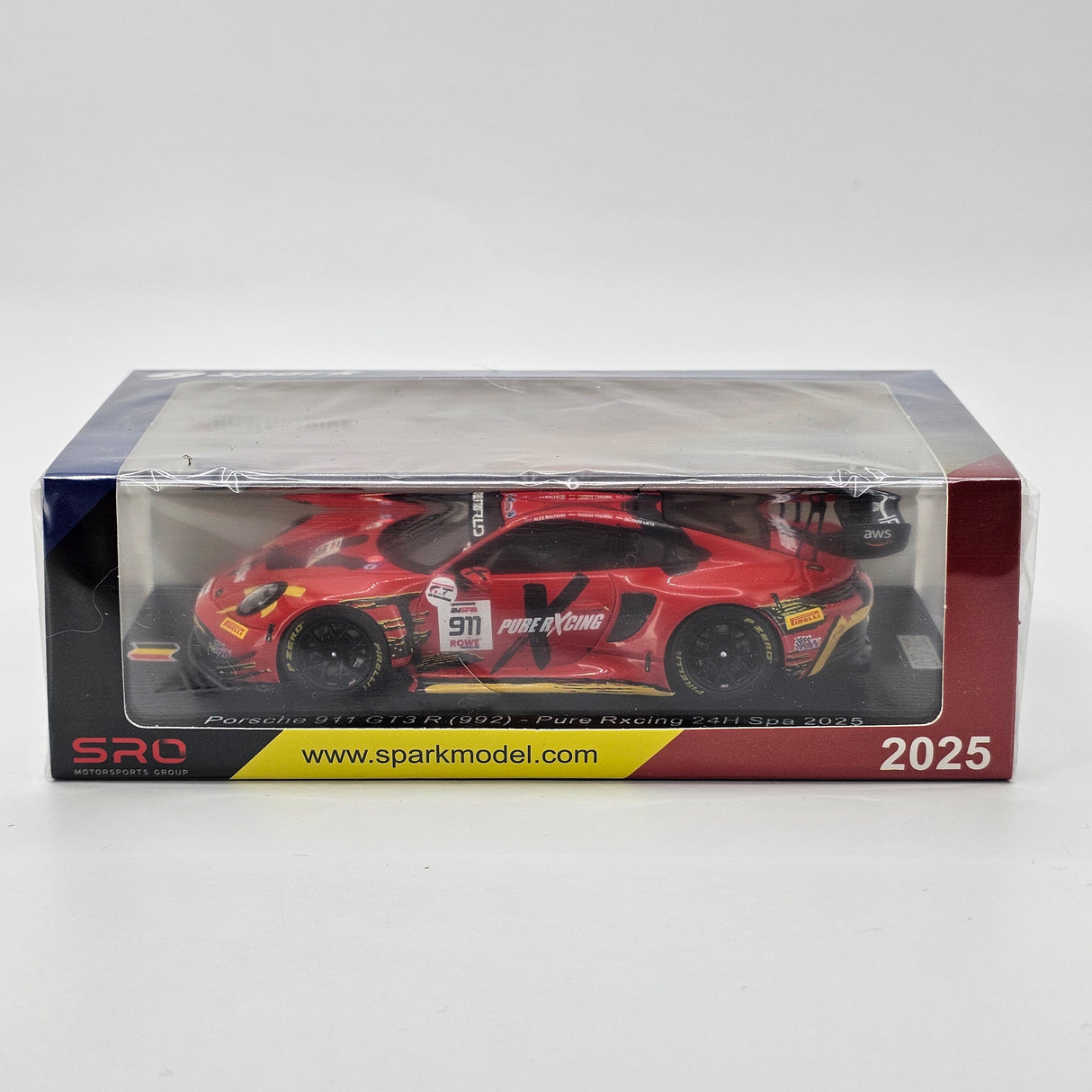 Spark Porsche 911 GT3 R (992) #911 Pure Rxcing 24Hrs Spa 2025 1/43 Scale