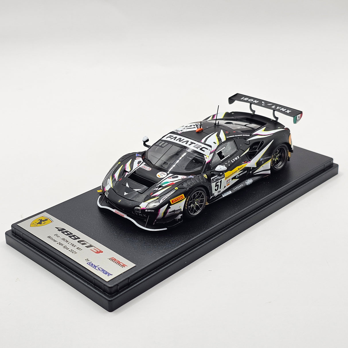 Looksmart Ferrari 488 GT3 EVO #51 Iron Lynx Winner 24Hrs Spa 2021 1/43 Scale