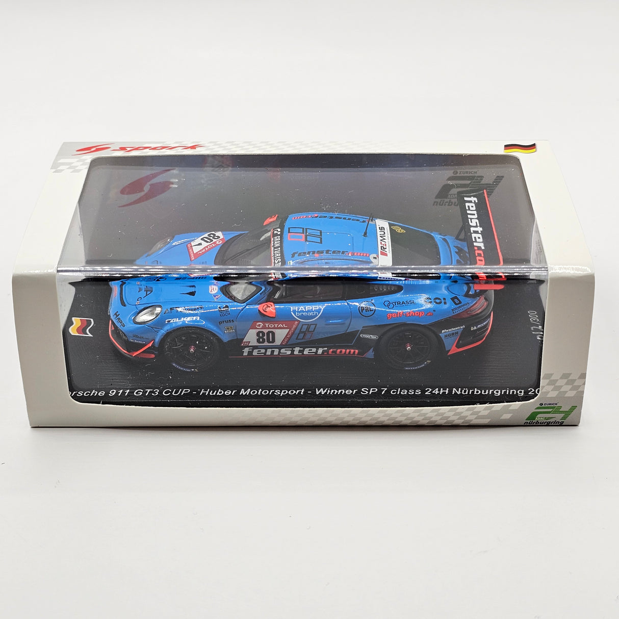 Spark Porsche 911 GT3 Cup #80 Huber Motorsport 24Hrs Nurburgring 2021 1/43 Scale