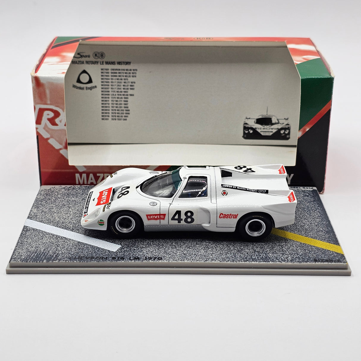 Spark Chevron B16 #48 Levi's Racing Le Mans 24Hrs 1970 Rotary History 1/43 Scale