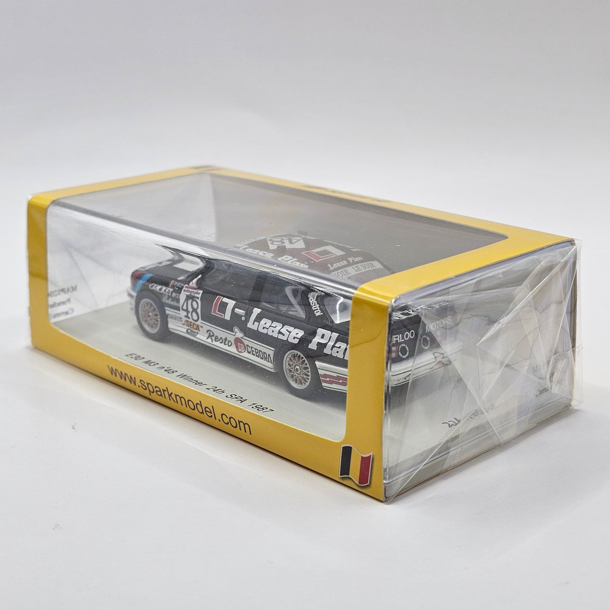 Spark BMW M3 E30 #48 Waterloo Motors 24Hrs Spa Winner 1987 1/43 Scale