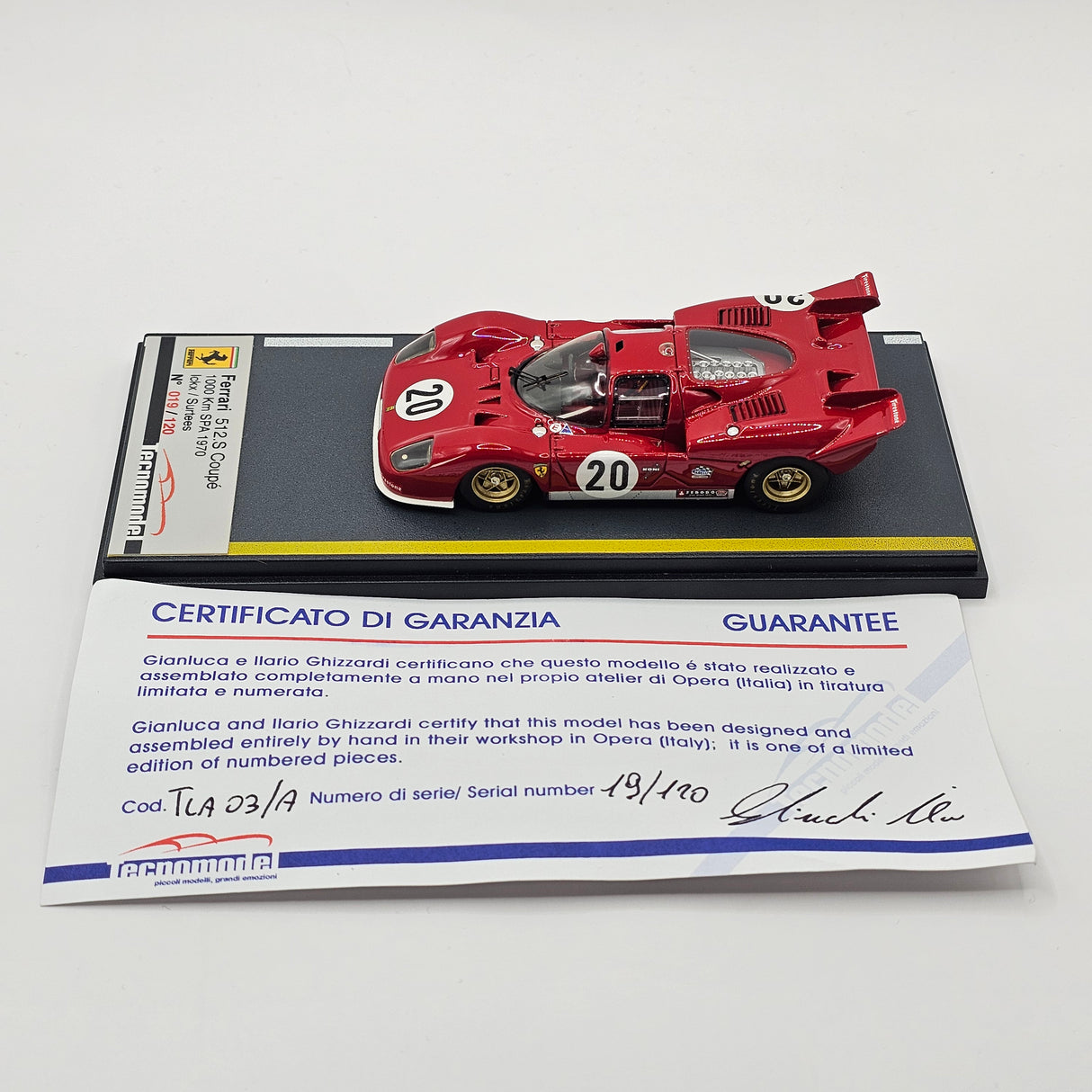Tecnomodel Ferrari 512S #20 SpA Ferrari SEFAC 1000KM Spa 1970 1/43 Scale TLA 03A