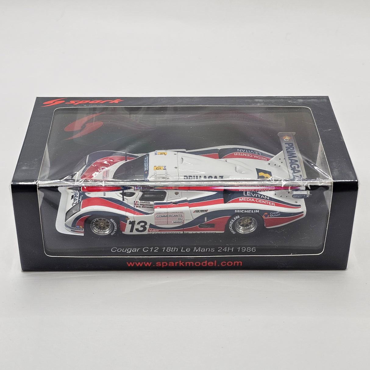 Spark Cougar C12 #13 Courage Compétition 24Hrs Le Mans 1986 1/43 Scale S9503