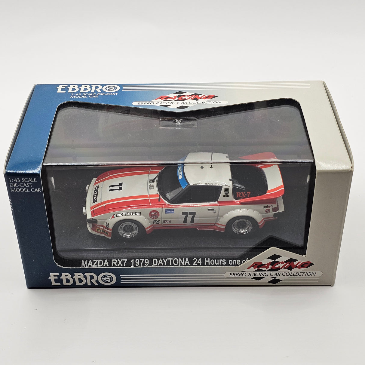 EBBRO Mazda RX-7 Savanna #77 Mazda Technical Daytona 24Hrs 1979 1/43 Scale