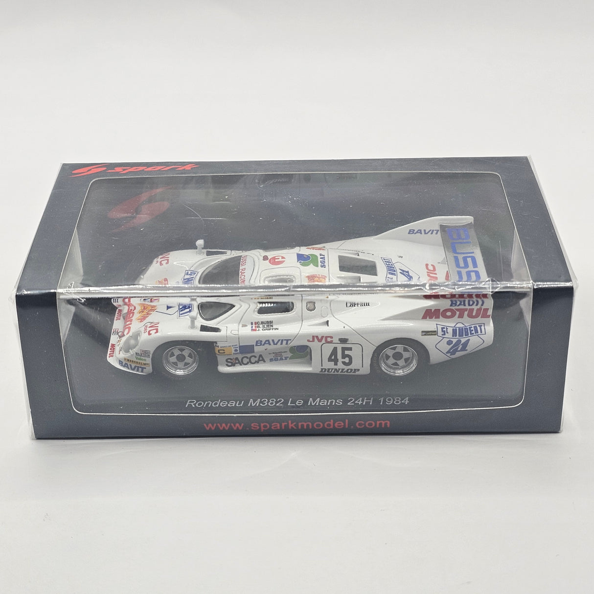 Spark Rondeau M382 #45 C. Bussi 24h Le Mans 1984 1/43 Scale