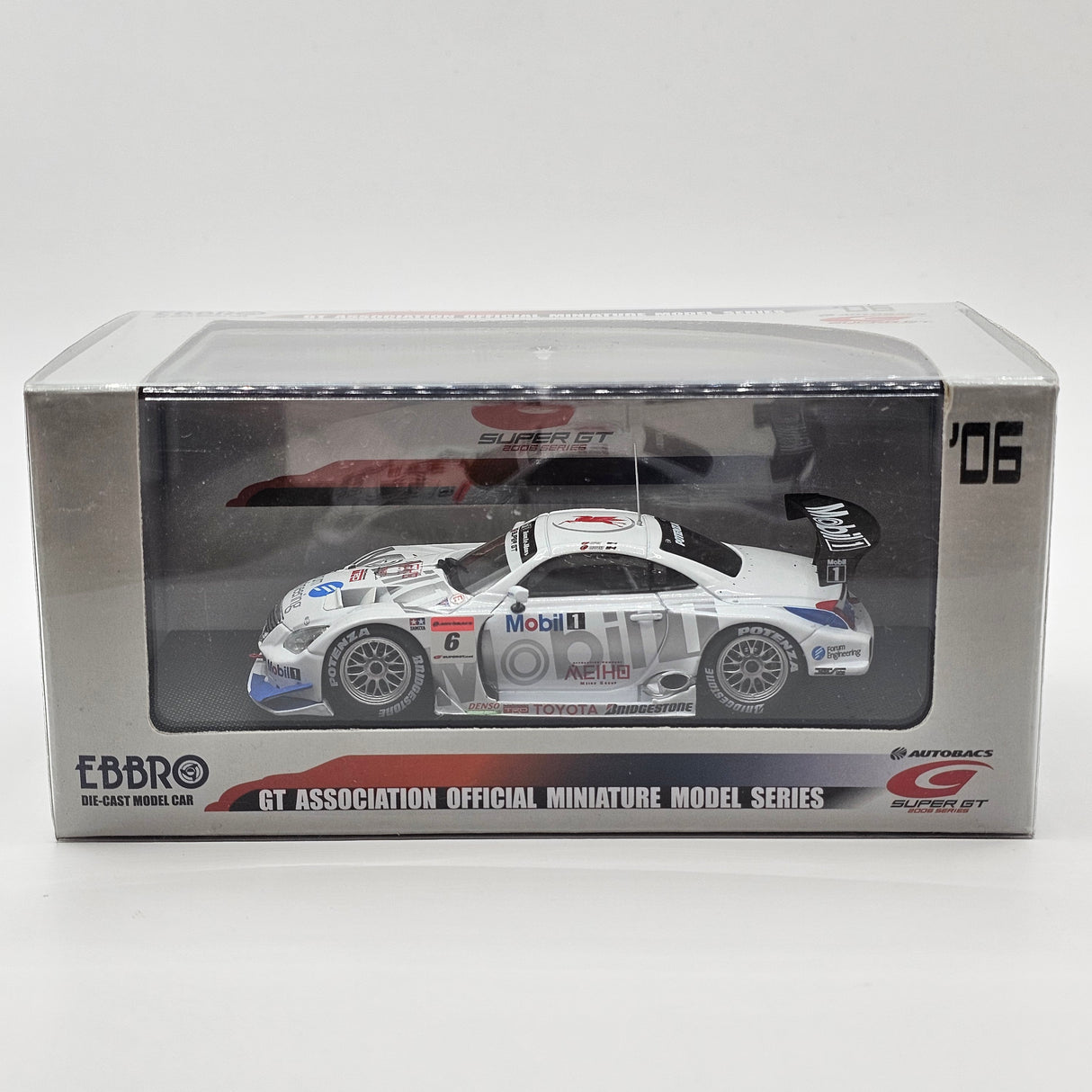 EBBRO Lexus SC430 #6 Mobil 1 Toyota Team LeMans Super GT GT500 2006 1/43 Scale