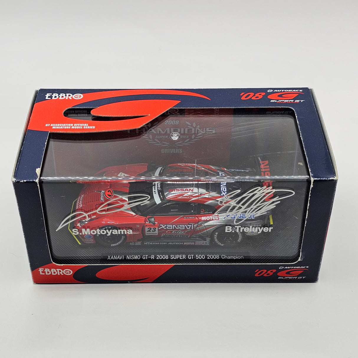 EBBRO Nissan GT-R #23 Xanavi Nismo Super GT GT500 2008 Champions 1/43 Scale