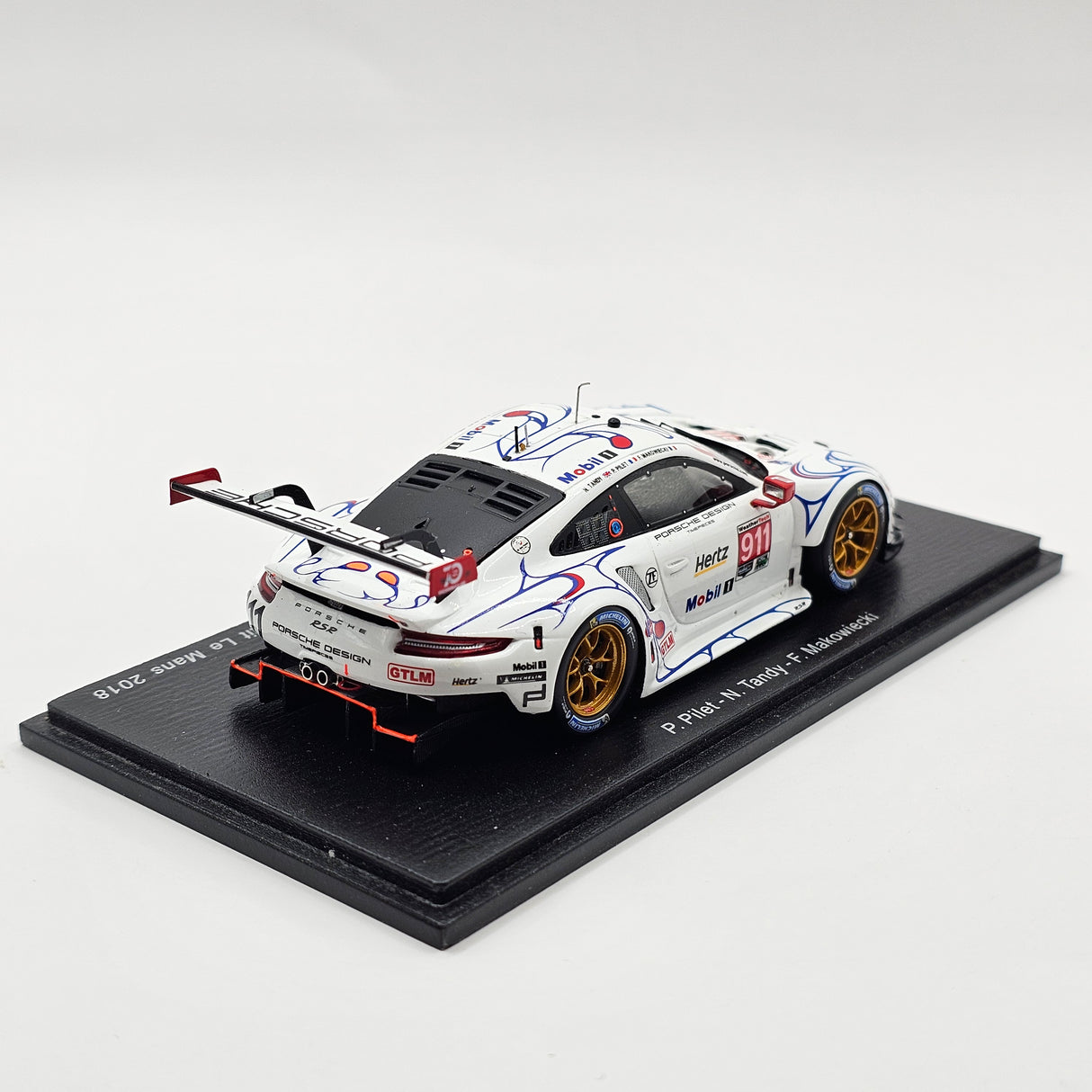 Spark Porsche 911 RSR #911 Porsche GT Team GTLM Winner Petit Le Mans 2018 1/43 Scale