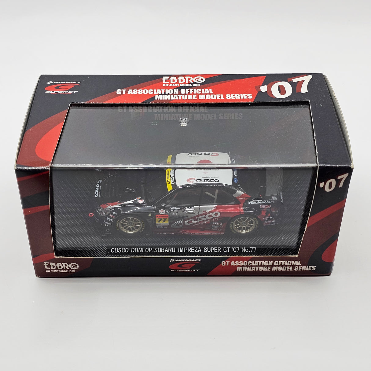 EBBRO Subaru Impreza WRX STI GT300 #77 Cusco Racing Super GT 2007 1/43 Scale