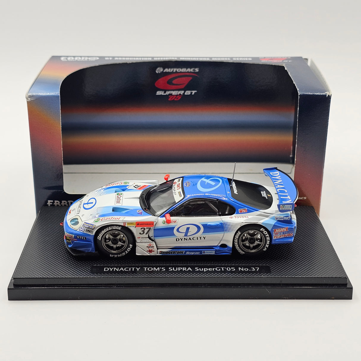 EBBRO Toyota Supra #37 Dynacity Tom's Super GT GT500 2005 1/43 Scale