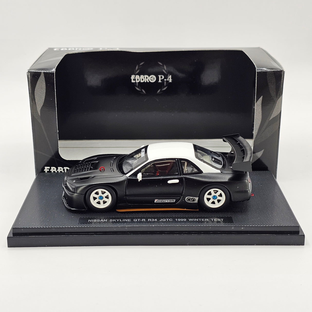 EBBRO P4 Nissan Skyline R34 GT-R NISMO JGTC GT500 1999 Test Car 1/43 Scale