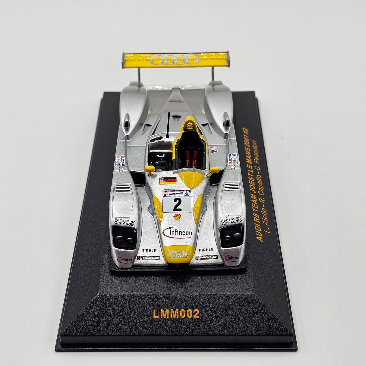 IXO Audi R8 #2 Audi Sport Team Joest Le Mans 2001 1/43 Scale LMM002