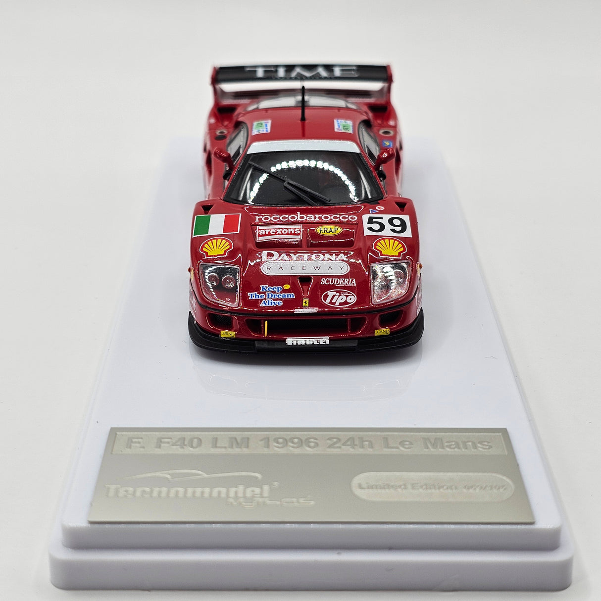Tecnomodel Ferrari F40 GTE #59 Ennea Ferrari Club Italia 24Hrs Le Mans 1996 1/43 Scale