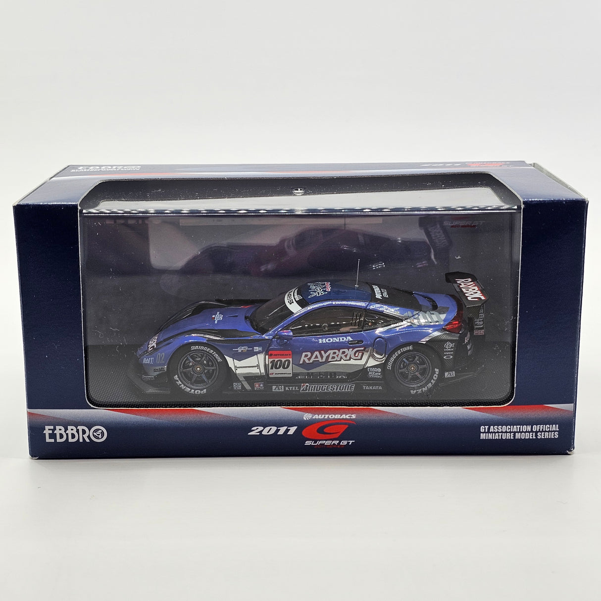EBBRO Honda HSV-010 #100 Raybrig Team Kunimitsu Super GT GT500 2011 1/43 Scale