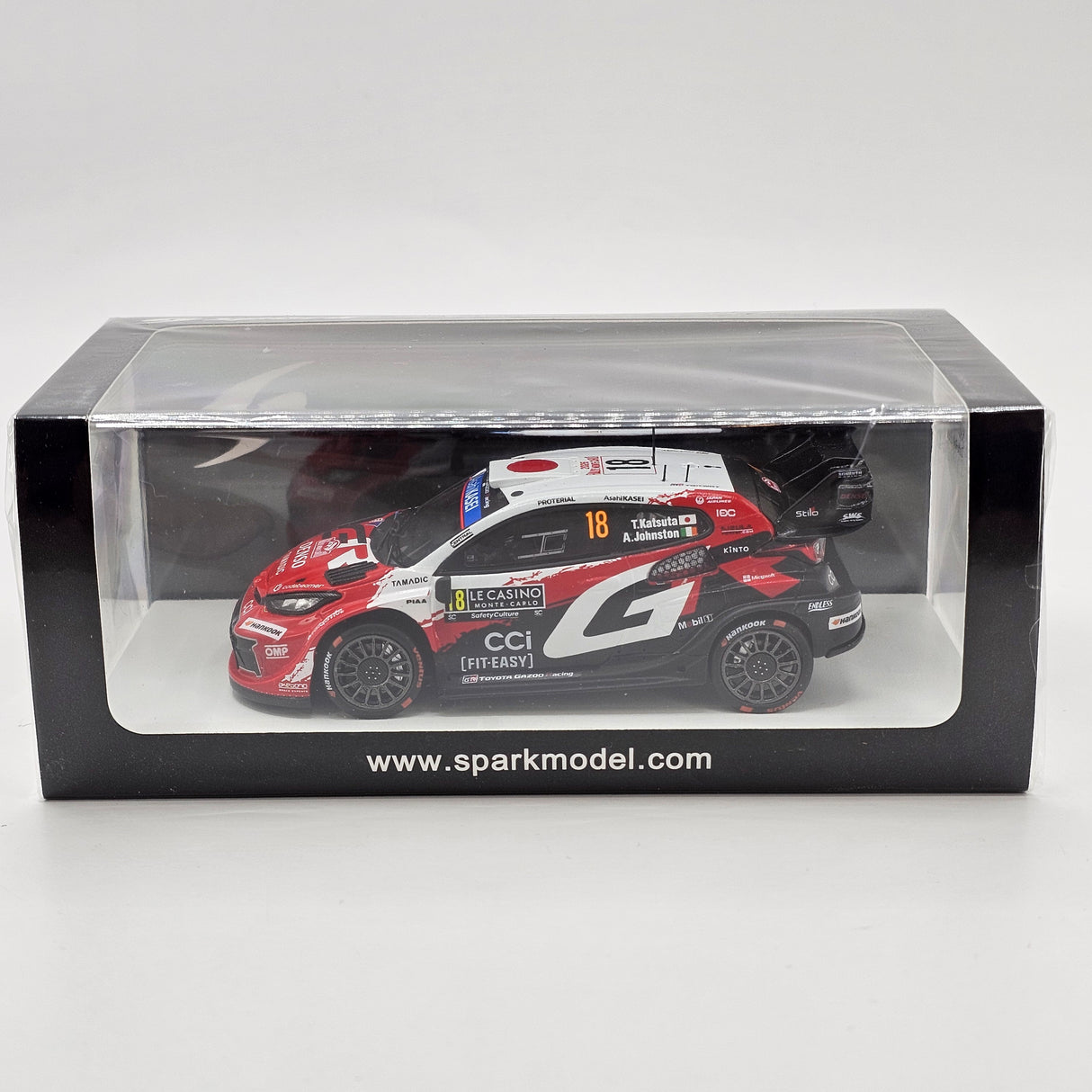 Spark Toyota GR Yaris Rally1 #18 Toyota Gazoo Racing WRT Monte Carlo Rally 2026 1/43 Scale