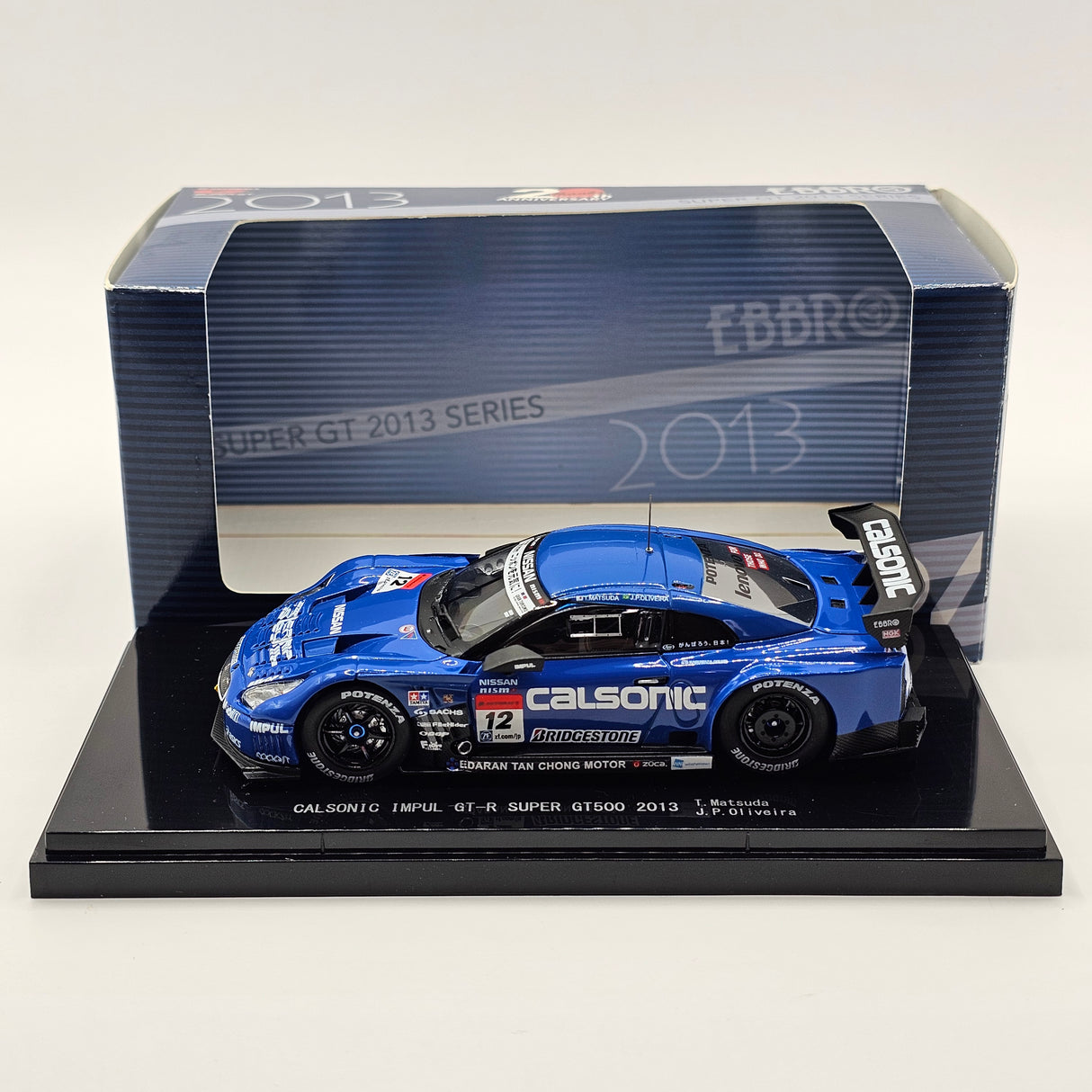 EBBRO Nissan GT-R #12 Calsonic Team Impul Super GT GT500 2013 1/43 Scale