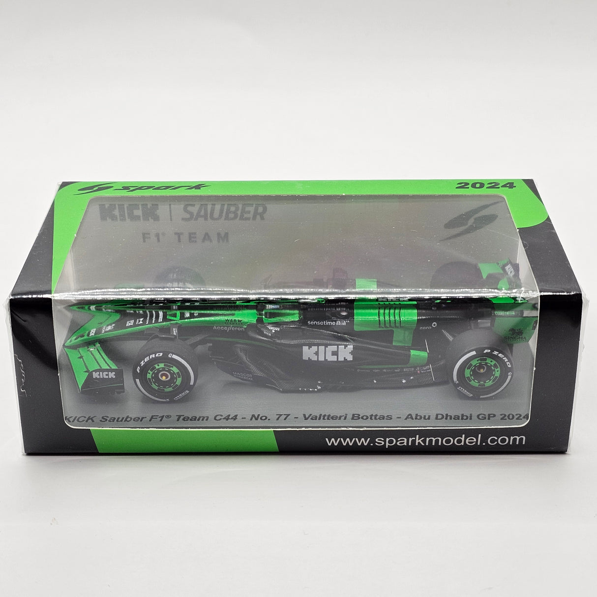 Spark KICK Sauber C44 #77 V. Bottas Last Race Abu Dhabi GP Formula 1 2024 1/43 Scale S9549