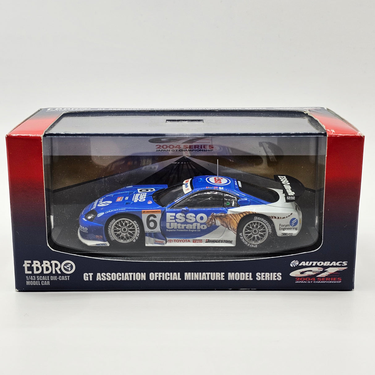 EBBRO Toyota Supra #6 Esso Toyota Team LeMans 2004 JGTC GT500 1/43 Scale