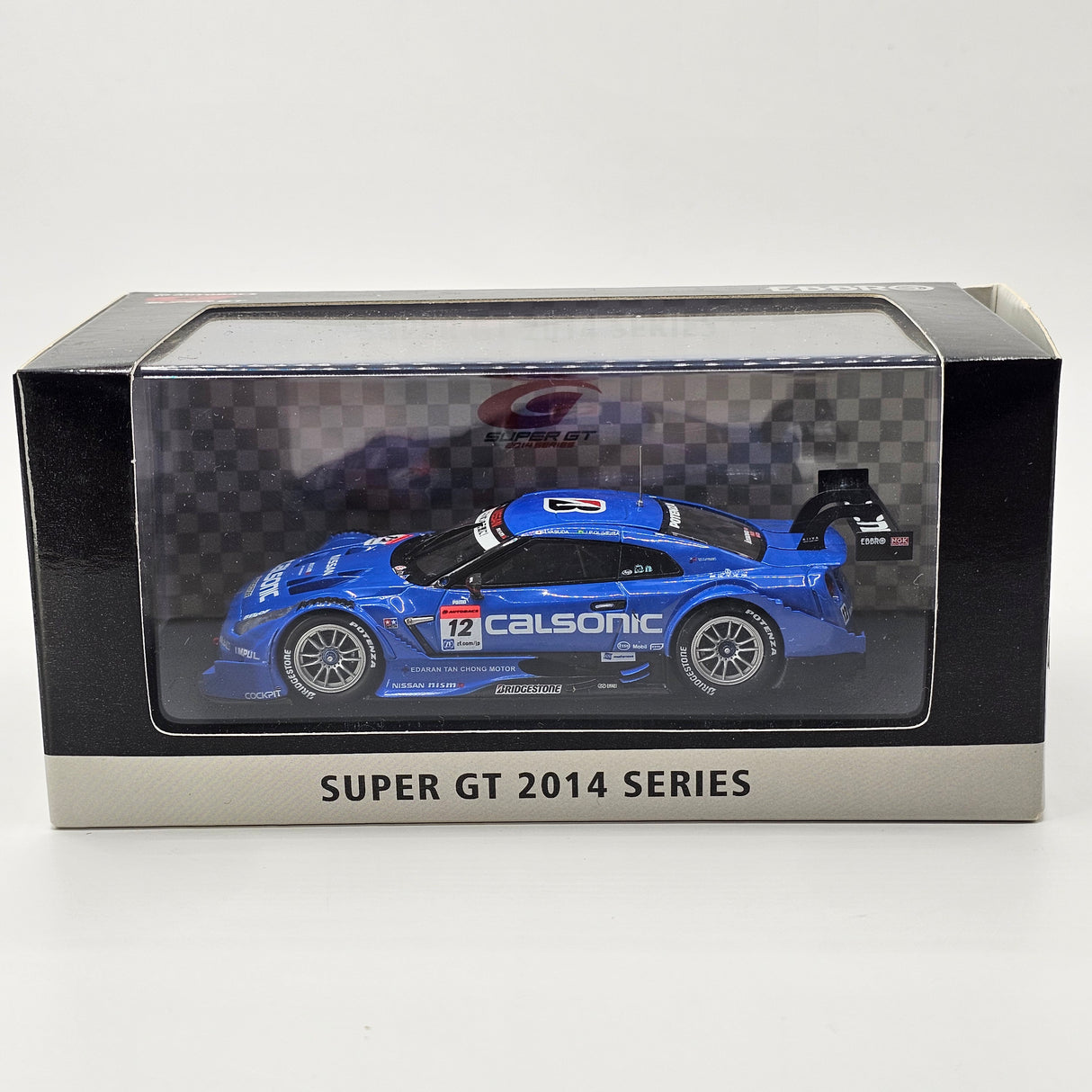 EBBRO Nissan GT-R GT500 #12 Calsonic Team Impul Super GT 2014 (L.Downforce) 1/43 Scale