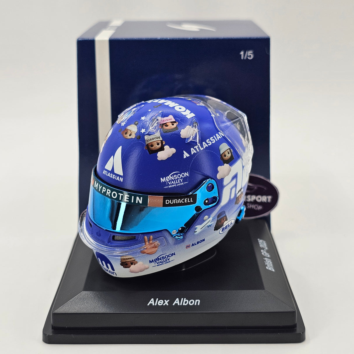 Spark Alexander Albon Williams Racing British F1 GP 2025 Helmet 1/5 Scale