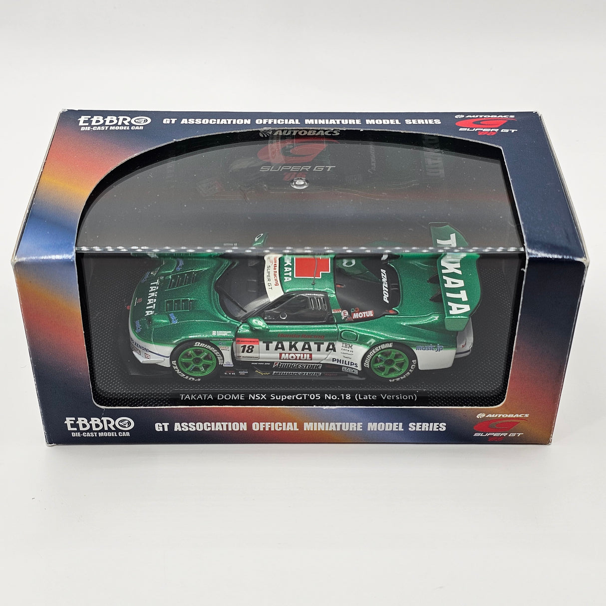 EBBRO Honda NSX GT500 #18 Takata Dome Racing Super GT 2005 (Late) 1/43 Scale