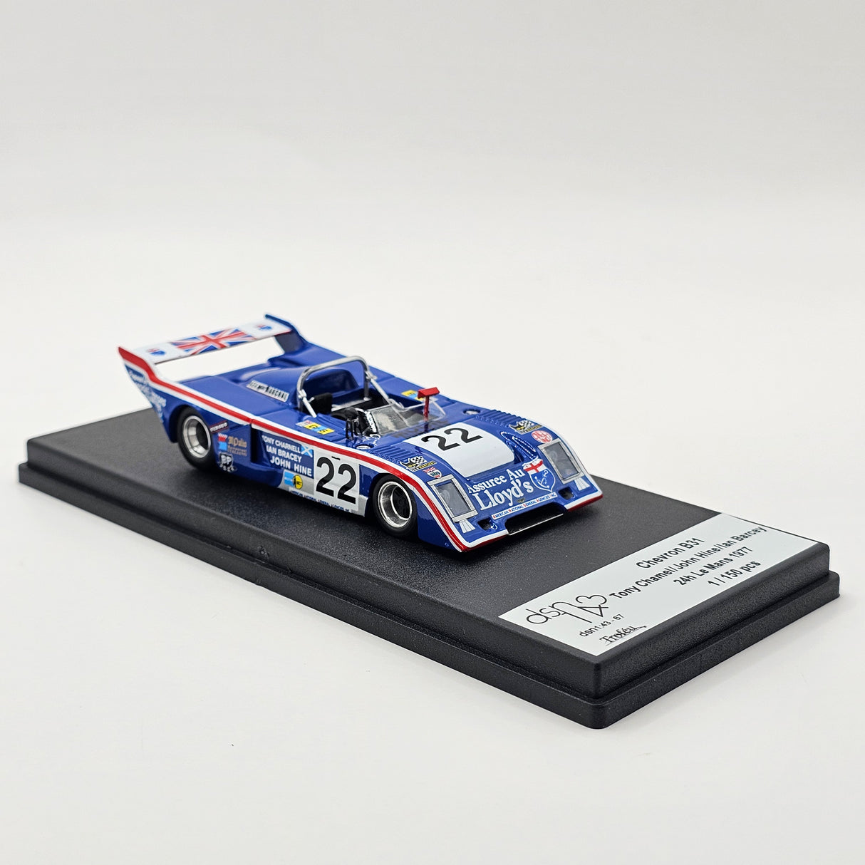 Trofeu DSN Chevron B31 #22 Team Lloyd's 24Hrs Le Mans 1977 1/43 Scale